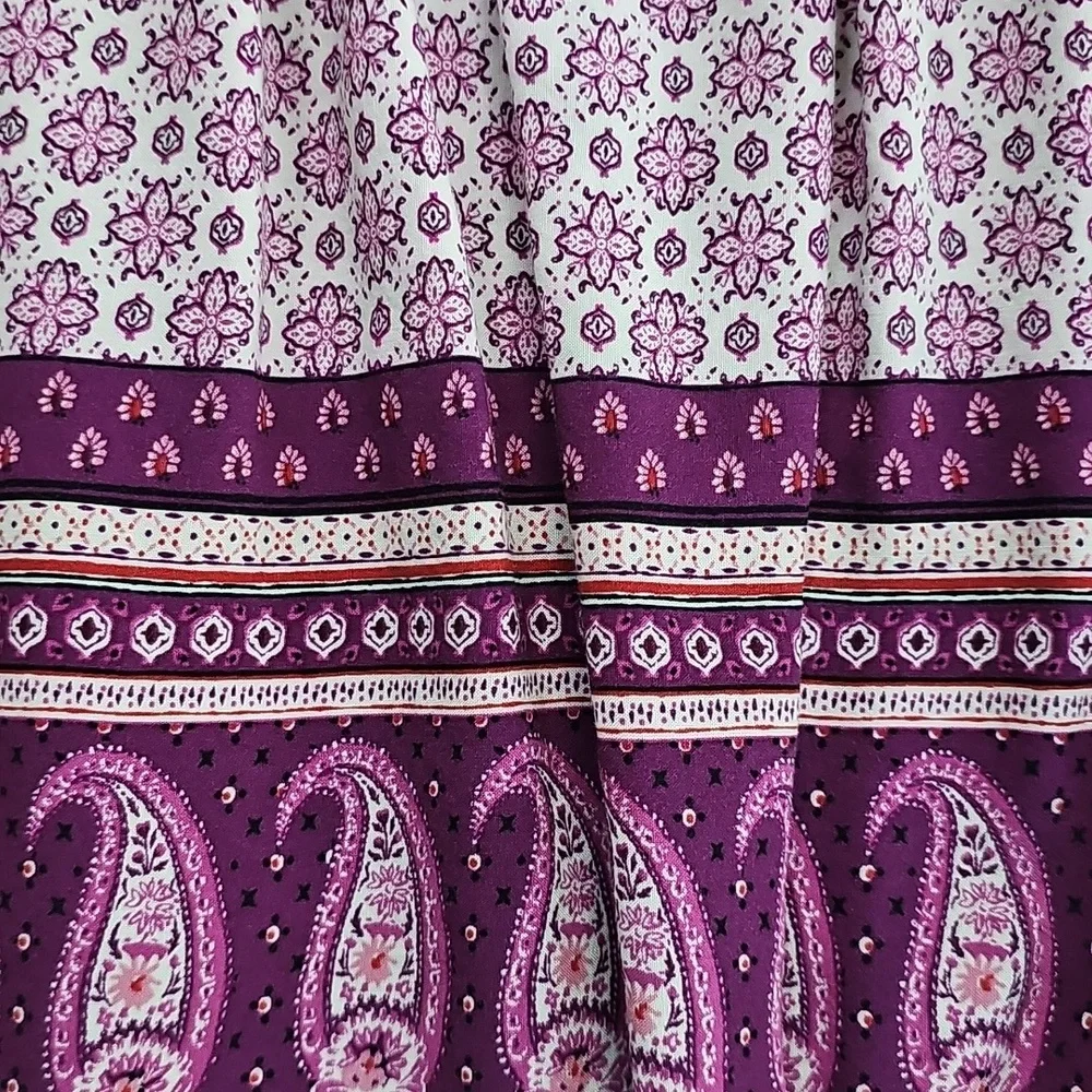 Old Navy Baby Girl Floral Dress – Pink Paisley Border Boho Style